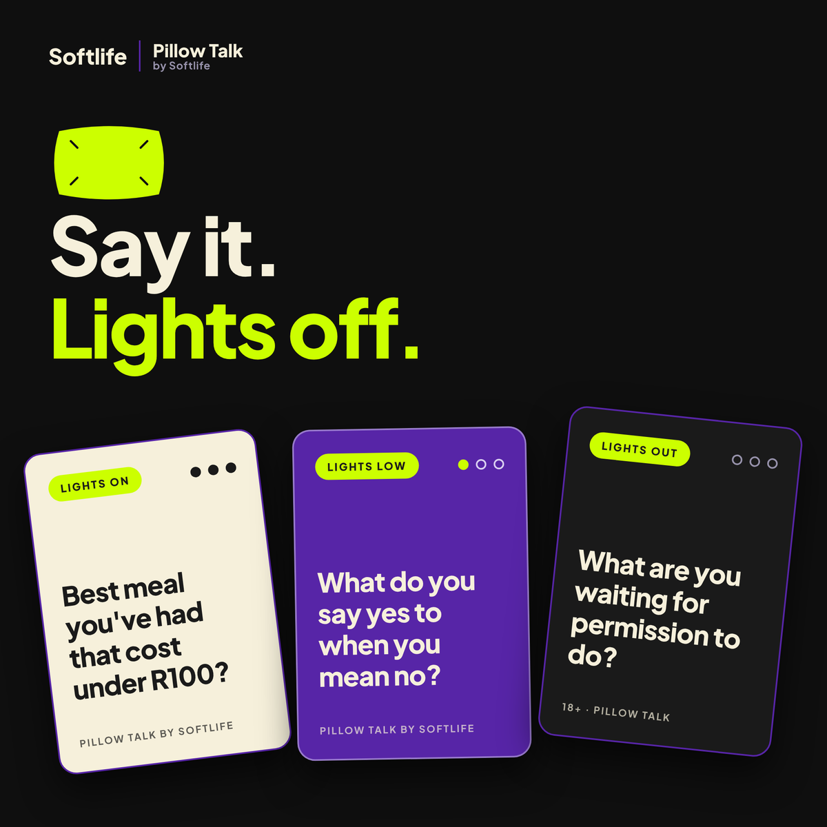 Pillow Talk by Softlife: The Bedside Card Game