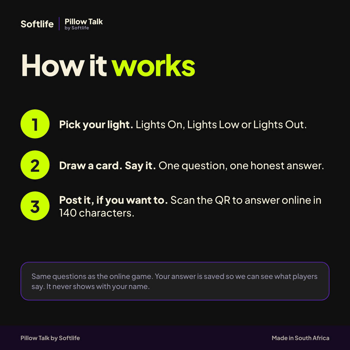 Pillow Talk by Softlife: The Bedside Card Game