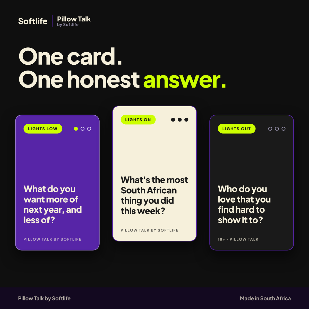 Pillow Talk by Softlife: The Bedside Card Game