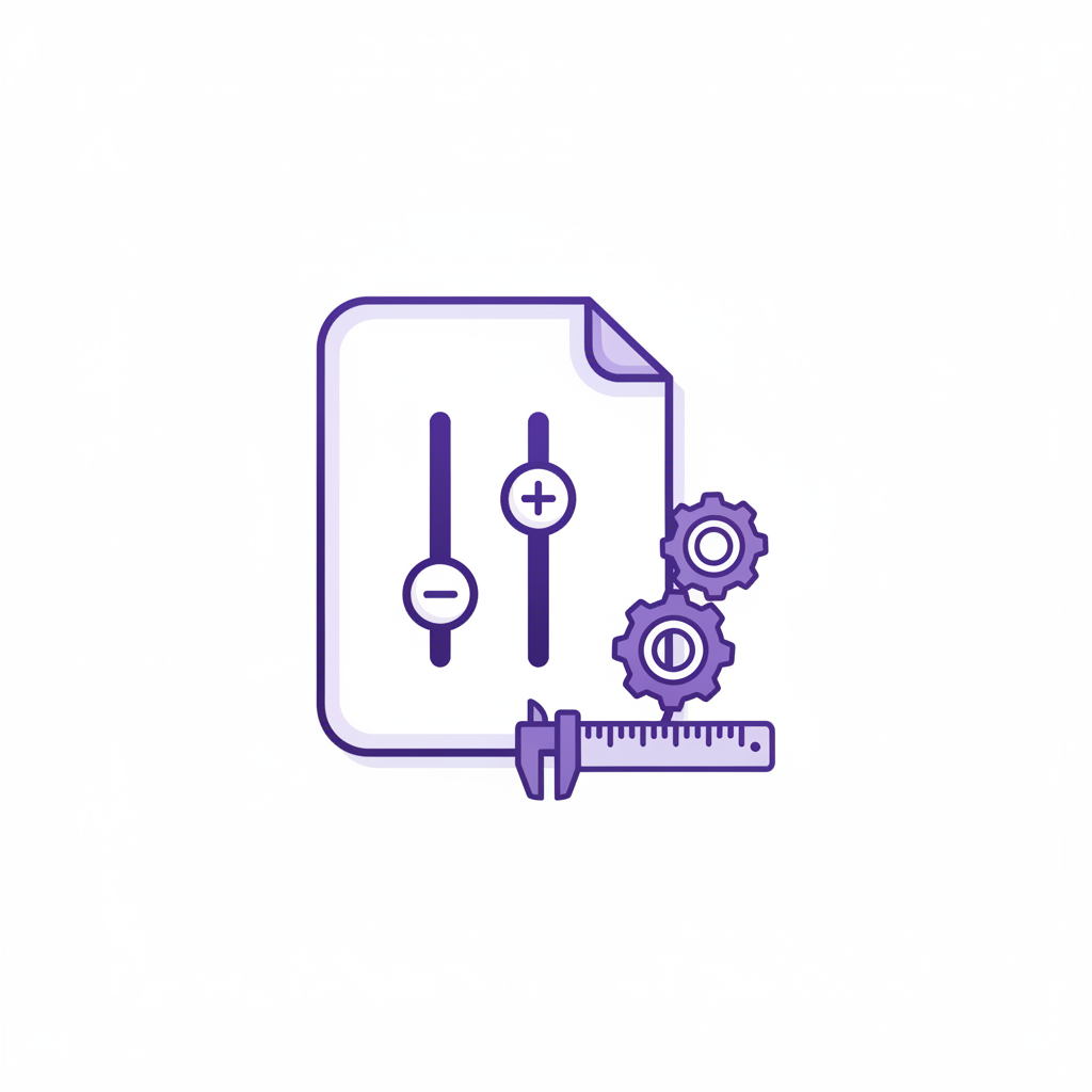 white and purple icon for custom speficications